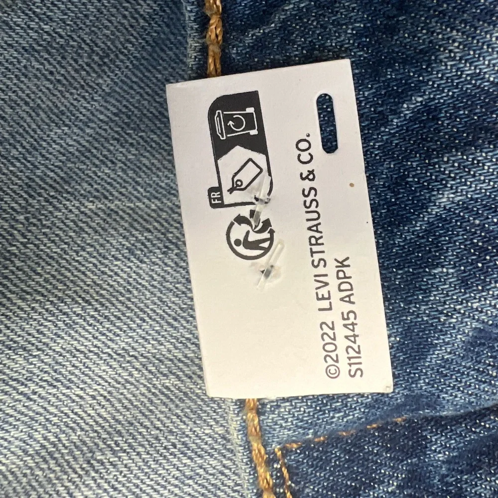 Levi's 512 Slim Taper Women's Denim Jeans Grunge Distressed‎ Sashiko Embroidered